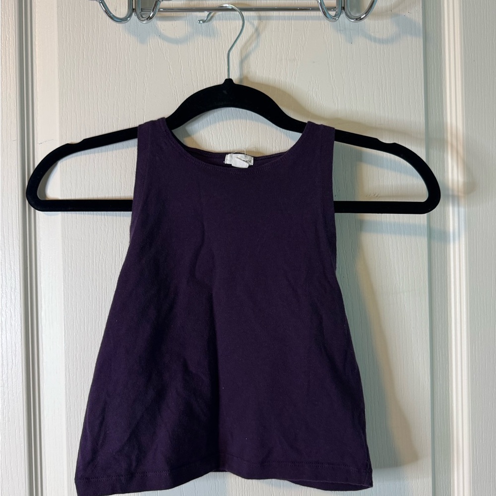 Garage Cropped Purple Tank Top
